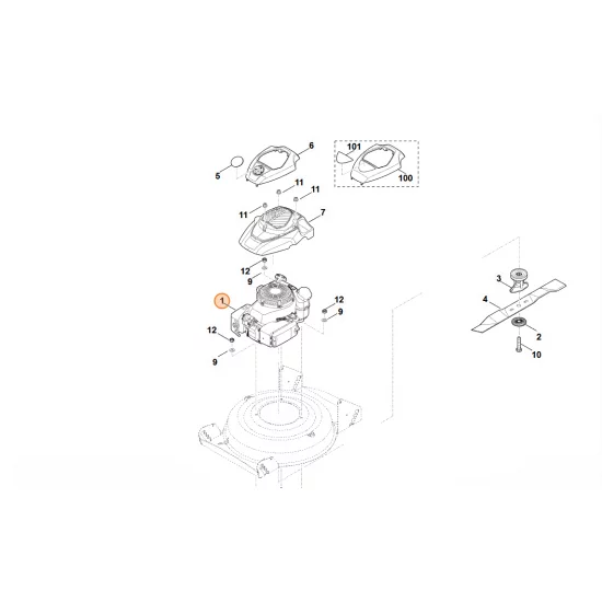 STIHL  Spalinowy silnik benzynowy  XT-675 (XT675-2047) 6371 011 1801
